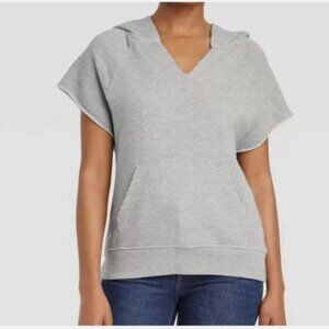 Universal Thread Women's Sleeveless V-Neck Hoodie Casual GYM Gray Small